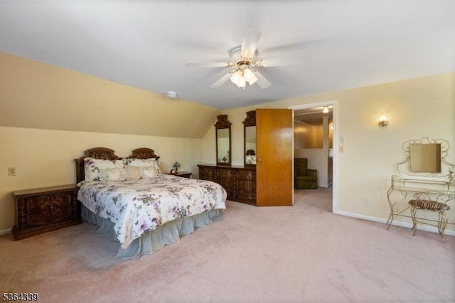 87 S Ridgedale Ave, East Hanover Twp, NJ 07936 - carpeted bedroom featuring lofted ceiling and a ceiling fan