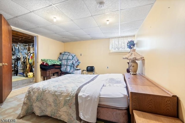 87 S Ridgedale Ave, East Hanover Twp, NJ 07936 - bedroom featuring a closet, a drop ceiling, and a spacious closet