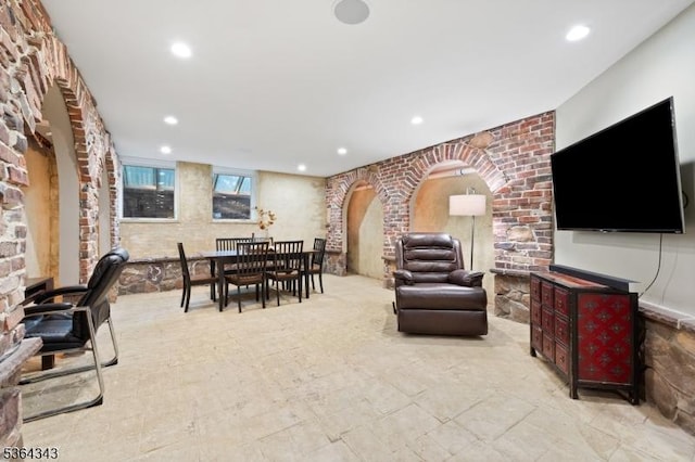 231 Woods Rd, Hillsborough Twp, NJ 08844 - dining room with arched walkways and recessed lighting