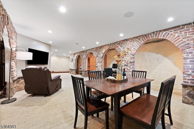 231 Woods Rd, Hillsborough Twp, NJ 08844 - dining area featuring recessed lighting and arched walkways