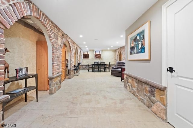 231 Woods Rd, Hillsborough Twp, NJ 08844 - hall with recessed lighting and arched walkways