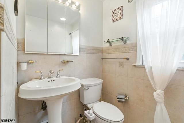 1126-1200 Grant Ave, Plainfield City, NJ 07060 - bathroom with tile walls and a wainscoted wall