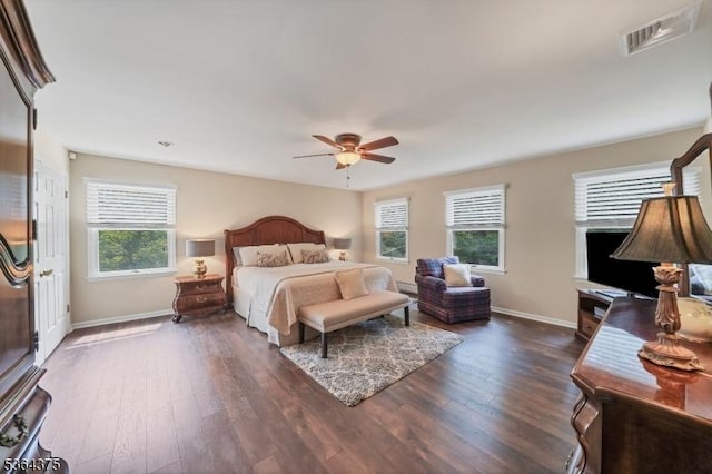 125 Drakestown Rd, Washington Twp, NJ 07853 - bedroom featuring dark wood-style floors and ceiling fan