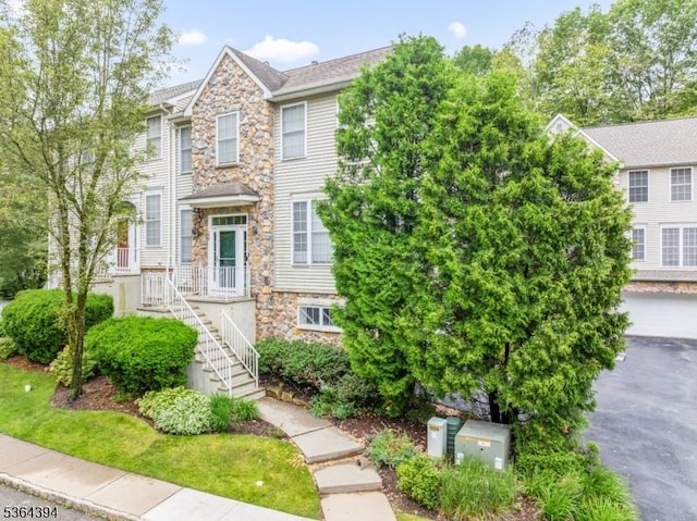 156 Arrowgate Dr, Randolph Twp, NJ 07869 - townhome / multi-family property featuring stone siding