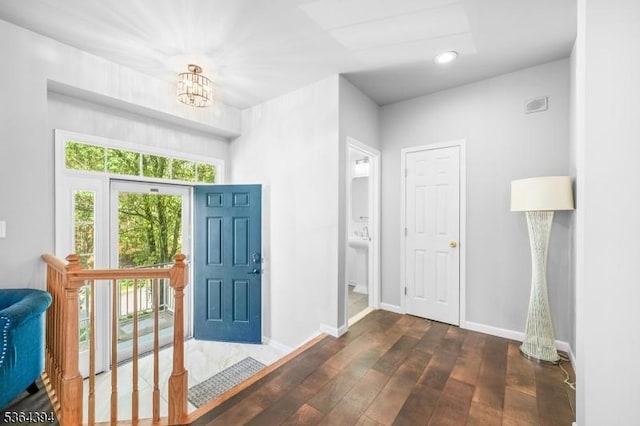 156 Arrowgate Dr, Randolph Twp, NJ 07869 - entrance foyer featuring wood finished floors and recessed lighting