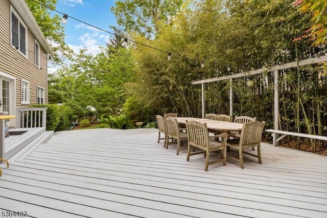 1 Deborah Dr, Morris Twp, NJ 07960 - wooden deck with outdoor dining area