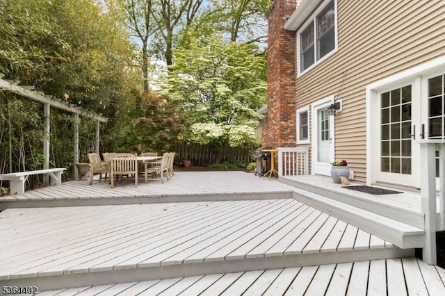 1 Deborah Dr, Morris Twp, NJ 07960 - wooden deck featuring outdoor dining space and grilling area