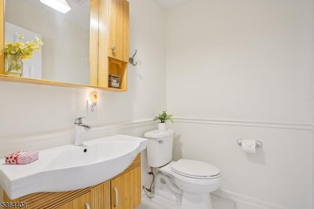 18 Forest Trl, Bernards Twp, NJ 07920 - half bathroom featuring vanity and tile patterned floors
