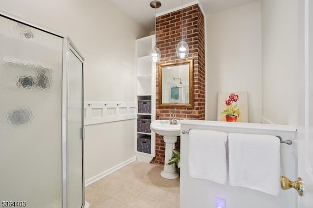 18 Forest Trl, Bernards Twp, NJ 07920 - bathroom featuring a shower stall and tile patterned floors