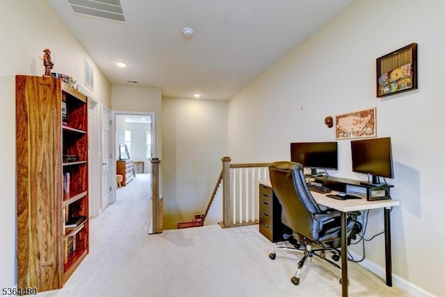 1005 Station Rd, Somerville Boro, NJ 08876 - carpeted home office featuring recessed lighting and baseboards