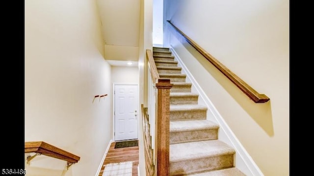1005 Station Rd, Somerville Boro, NJ 08876 - stairs featuring wood finished floors and baseboards