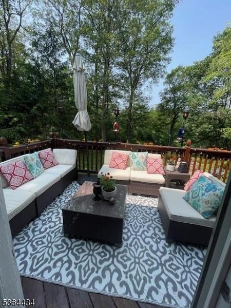250 Waconia Rd, Vernon Twp, NJ 07422 - wooden terrace featuring an outdoor living space