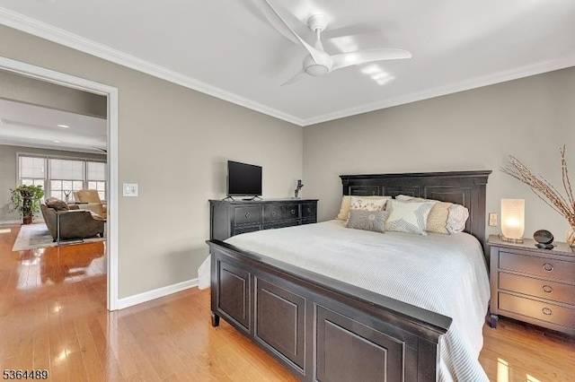 138 Canal Walk Blvd, Franklin Twp, NJ 08873 - bedroom featuring light wood finished floors, ornamental molding, and ceiling fan