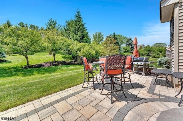 138 Canal Walk Blvd, Franklin Twp, NJ 08873 - view of patio / terrace with grilling area and view of wooded area