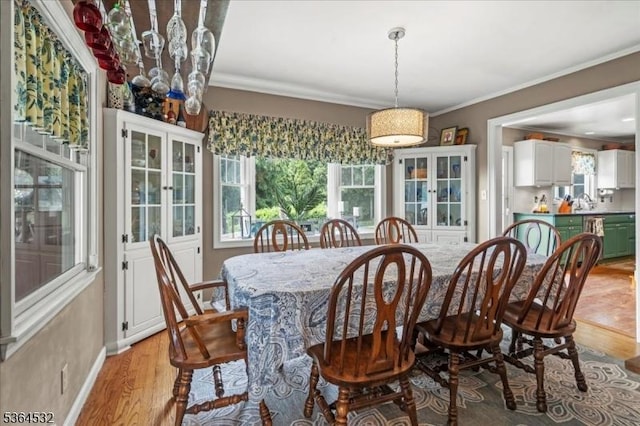 31 Somerville Rd, West Milford Twp, NJ 07421 - dining area featuring light wood-style flooring, crown molding, french doors, and a chandelier
