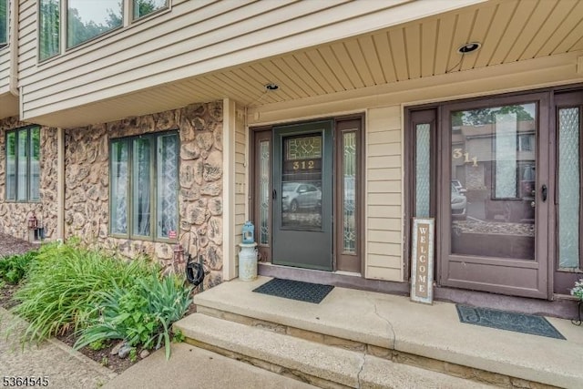 312 Cheyenne Rd Unit 312, Andover Twp, NJ 07848 - property entrance featuring stone siding