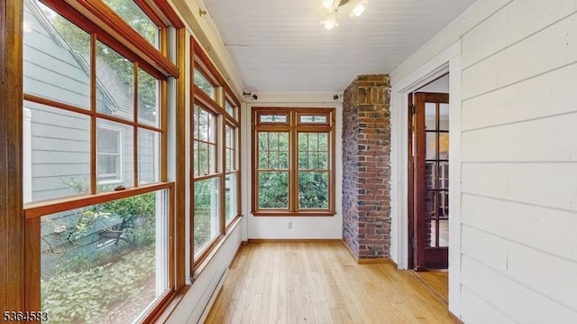 18 Lasalle Ave, Cranford Twp, NJ 07016 - unfurnished sunroom with hardwood / wood-style floors and baseboards
