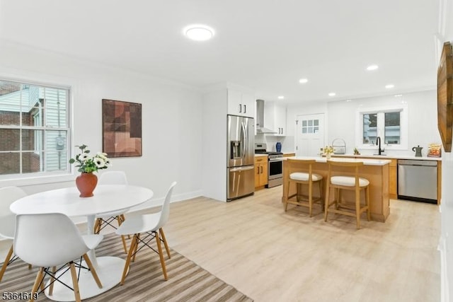 28-30 Reynolds Pl, Newark City, NJ 07106 - dining room featuring light wood-style flooring and recessed lighting