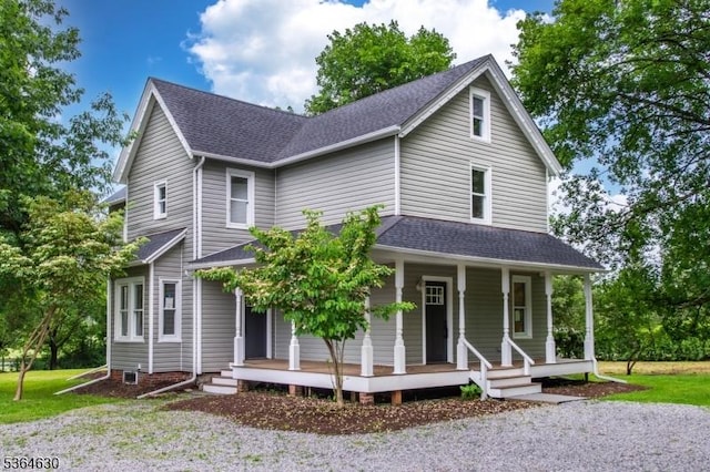 2 New Mashipacong Rd, Montague Twp, NJ 07827 - farmhouse-style home featuring a porch and a shingled roof