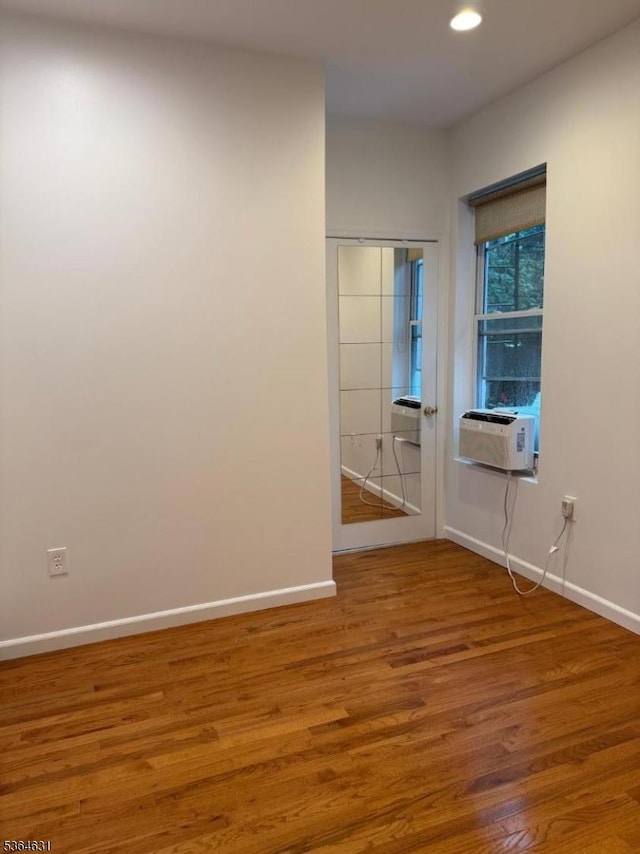 720 Boulevard, Weehawken Twp., NJ 07086 - empty room featuring cooling unit, wood finished floors, and recessed lighting