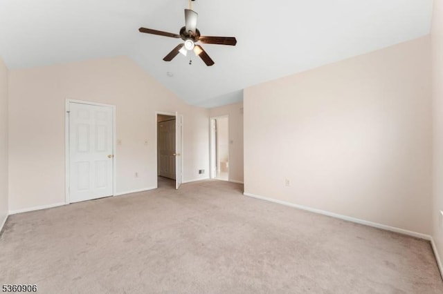 26 Allison Ct, South Brunswick Twp, NJ 08852 - unfurnished bedroom with light carpet, lofted ceiling, and a ceiling fan