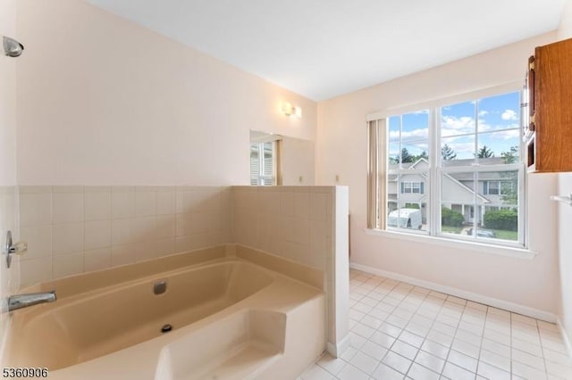 26 Allison Ct, South Brunswick Twp, NJ 08852 - full bathroom with a garden tub and tile patterned floors