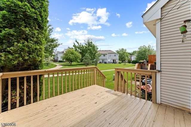 26 Allison Ct, South Brunswick Twp, NJ 08852 - wooden deck with a lawn and a residential view