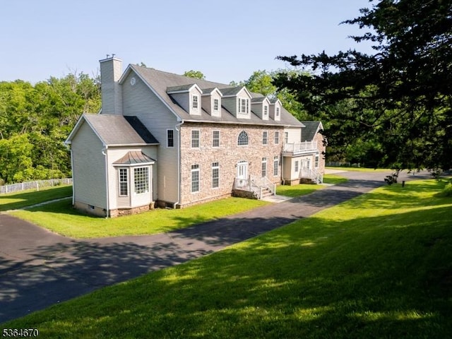 56 Rainbow Hill Rd, East Amwell Twp, NJ 08822 - view of home's exterior with a chimney and a yard