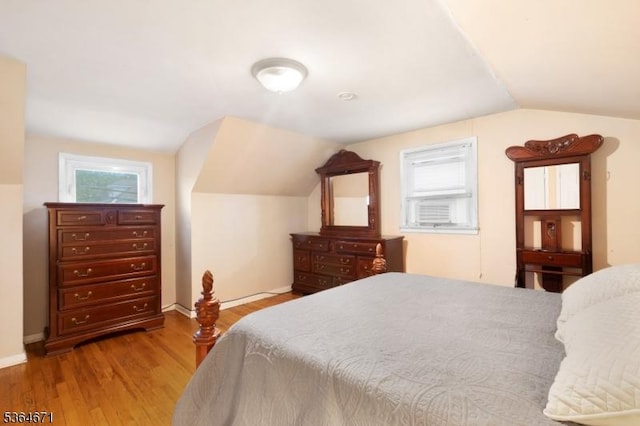 608 Faitoute Ave, Roselle Park Boro, NJ 07204 - bedroom with lofted ceiling and wood finished floors