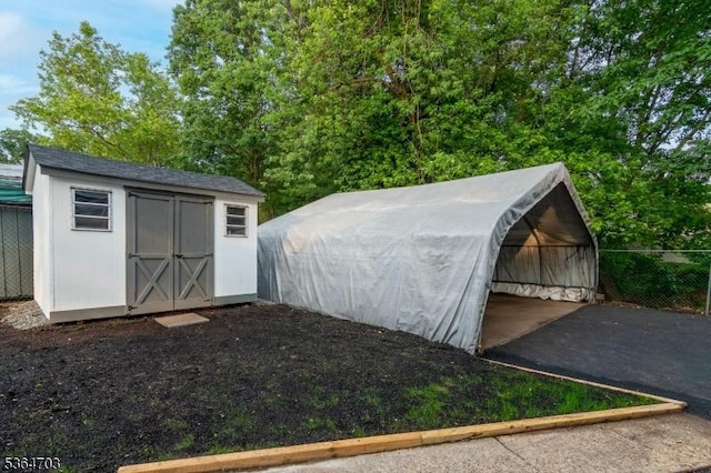 123 Baier Ave, Franklin Twp, NJ 08873 - view of shed featuring a carport