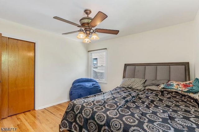 96 Reinhold Ter, Union Twp, NJ 07083 - bedroom featuring light wood finished floors and ceiling fan