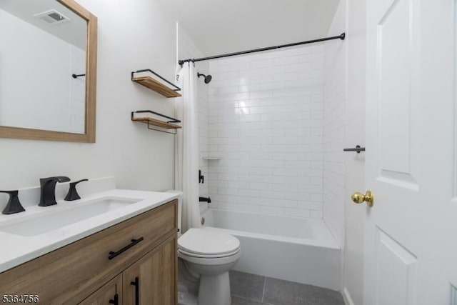 44 Treat Ln, East Brunswick Twp, NJ 08816 - full bath featuring vanity, tile patterned floors, and shower / bathtub combination with curtain