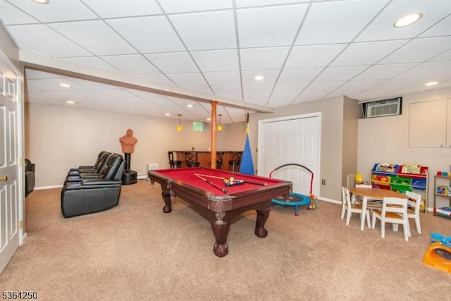6 Anna Rose Ct, Bloomingdale Boro, NJ 07403 - game room featuring carpet, billiards, and recessed lighting