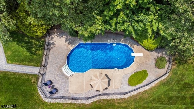 6 Anna Rose Ct, Bloomingdale Boro, NJ 07403 - outdoor pool with a diving board