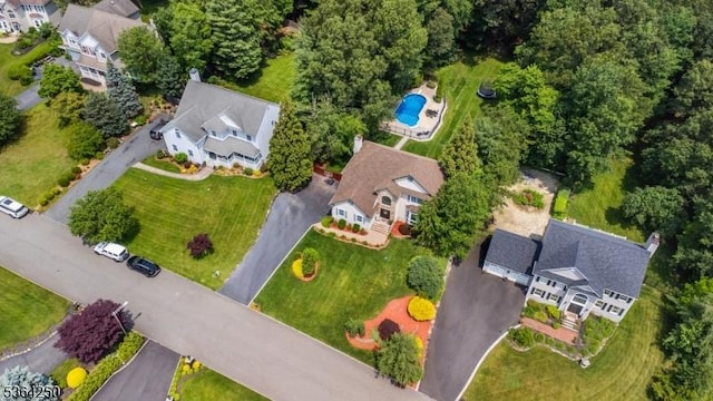 6 Anna Rose Ct, Bloomingdale Boro, NJ 07403 - aerial view of residential area with a pool area