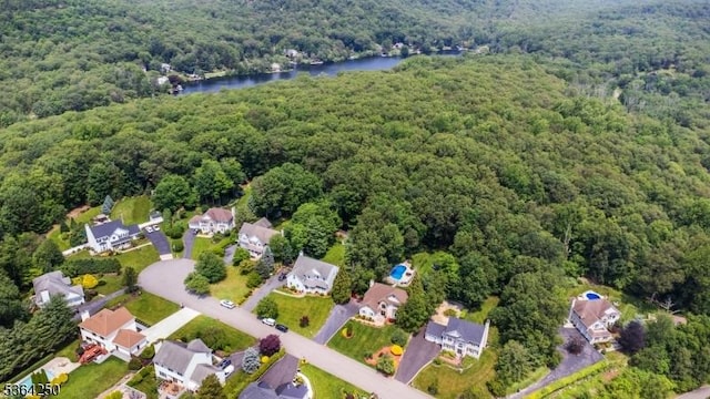 6 Anna Rose Ct, Bloomingdale Boro, NJ 07403 - aerial view of property and surrounding area with a forest and a nearby body of water