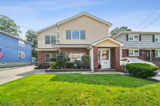 458 Midland Ave, Pompton Lakes Boro, NJ 07442 - view of front of property featuring brick siding and a front lawn
