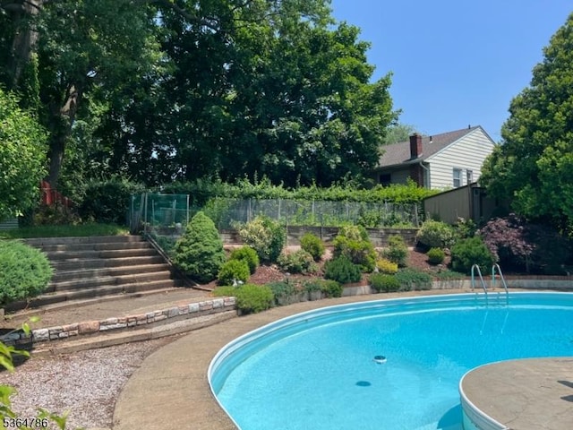 797 Chestnut St, Union Twp, NJ 07083 - view of swimming pool with stairway