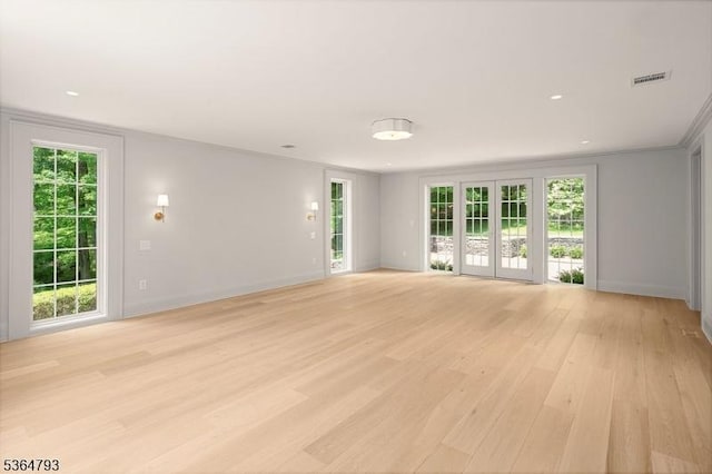 171 Campbell Rd, Bernardsville Boro, NJ 07924 - unfurnished room featuring light wood-style flooring, healthy amount of natural light, and ornamental molding