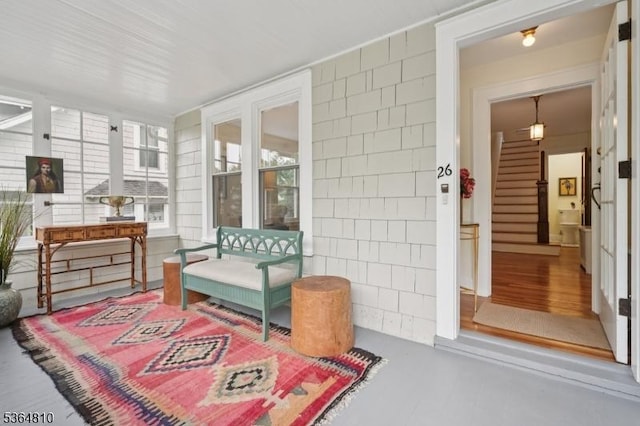 26 Saint Lawrence Ave, Maplewood Twp, NJ 07040 - sunroom with tile walls and wood finished floors