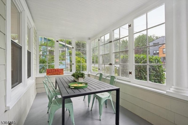 26 Saint Lawrence Ave, Maplewood Twp, NJ 07040 - sunroom / solarium featuring ornate columns