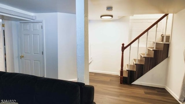 1371 Clinton Ave, Irvington Twp, NJ 07111 - stairs featuring baseboards and wood finished floors