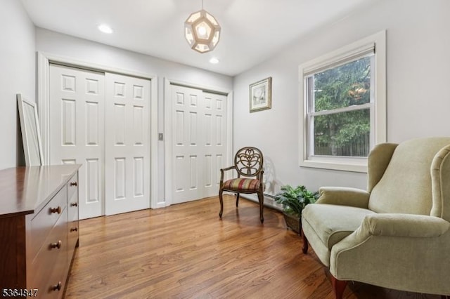 1 Seymour St, Caldwell Boro Twp, NJ 07006 - sitting room with light wood-style flooring and recessed lighting