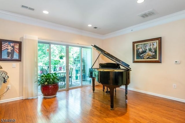 1409 Warrens Way Unit 1409, Wanaque Boro, NJ 07465 - sitting room with crown molding, wood finished floors, and recessed lighting