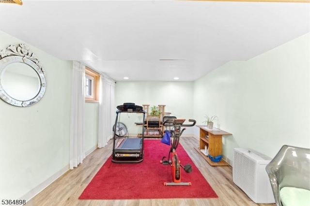 1221 Kelly St, Union Twp, NJ 07083 - exercise room with wood finished floors