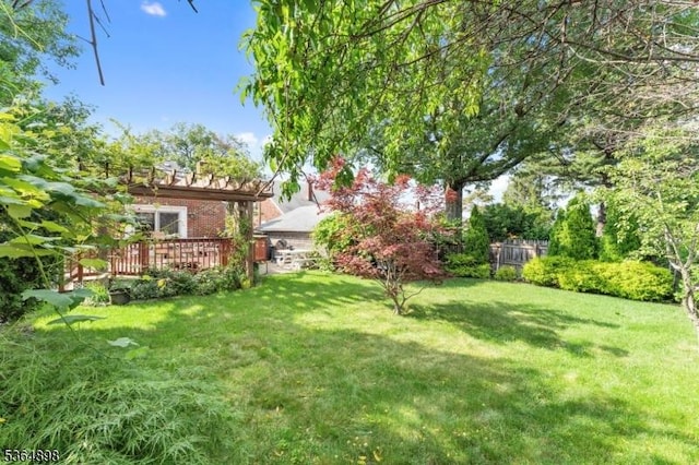 1221 Kelly St, Union Twp, NJ 07083 - view of yard featuring a wooden deck