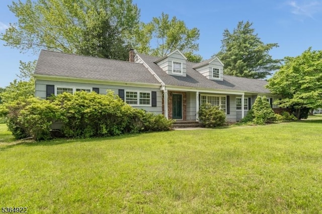 263 Bellemead Griggstown Rd, Montgomery Twp, NJ 08502 - cape cod-style house with a front yard and a chimney