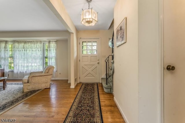 263 Bellemead Griggstown Rd, Montgomery Twp, NJ 08502 - foyer entrance with baseboards and wood finished floors
