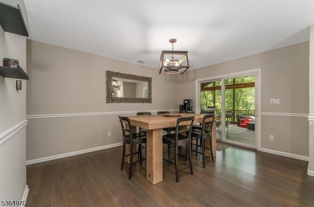 25 Old Turnpike Rd, Washington Twp, NJ 07865 - dining room with dark wood finished floors and a chandelier