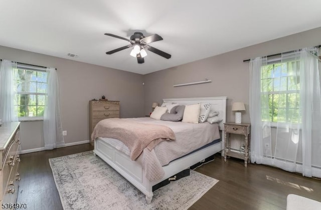 25 Old Turnpike Rd, Washington Twp, NJ 07865 - bedroom featuring dark wood-style floors and ceiling fan